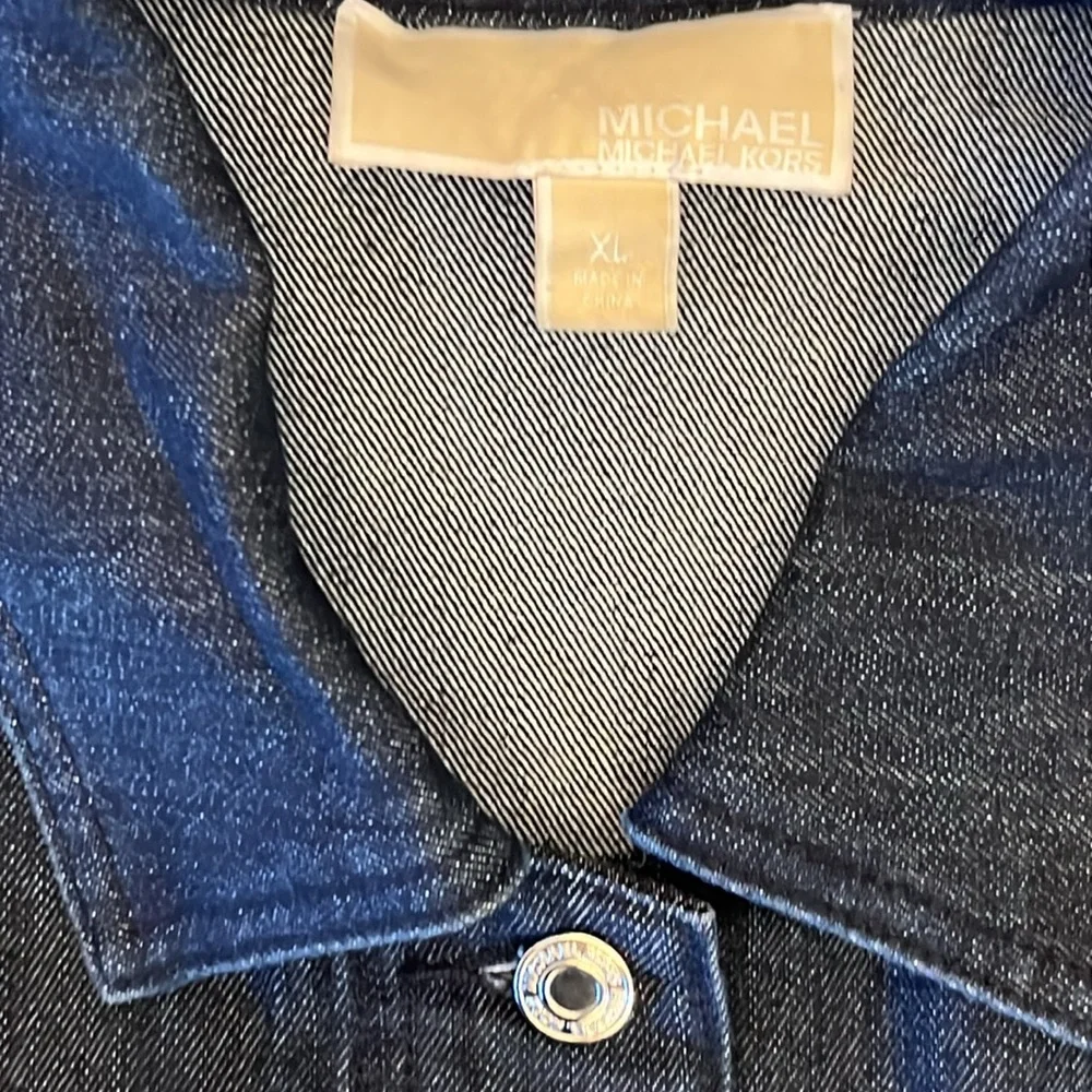 MICHAEL KORS‎  Cropped Deni Jacket Size XL - Picture 5 of 12